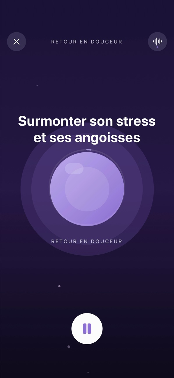 Lecteur d'Amethy, phase « Retour en douceur ».